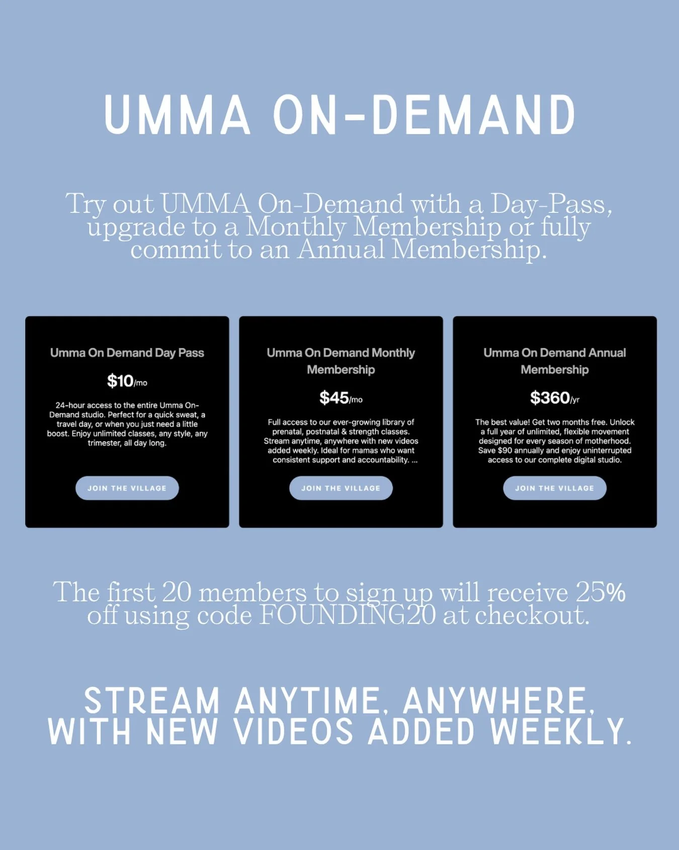 Movement that meets you where you are 🤍

Umma On-Demand was created for mamas who want to move their bodies with confidence, flexibility, and support, on their schedule. Whether you have 10 minutes during nap time or want a longer strength session, 
