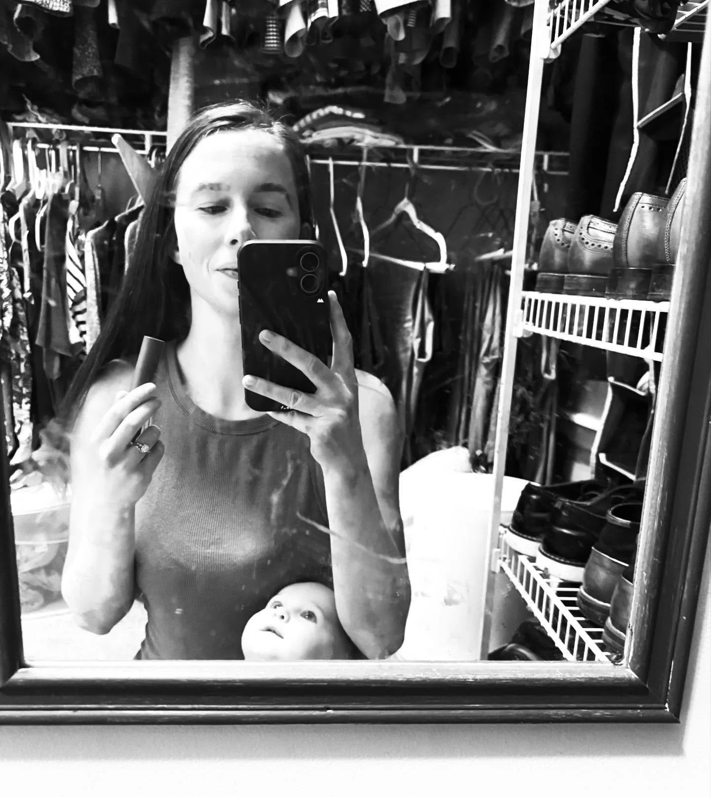 Putting on makeup on the closet floor. Baby in my lap. Toddler handprints covering the mirror. Sometimes this season feels overwhelming in all the exhausting ways. But some moments freeze time with their hidden magic bursting through. And I am overwh