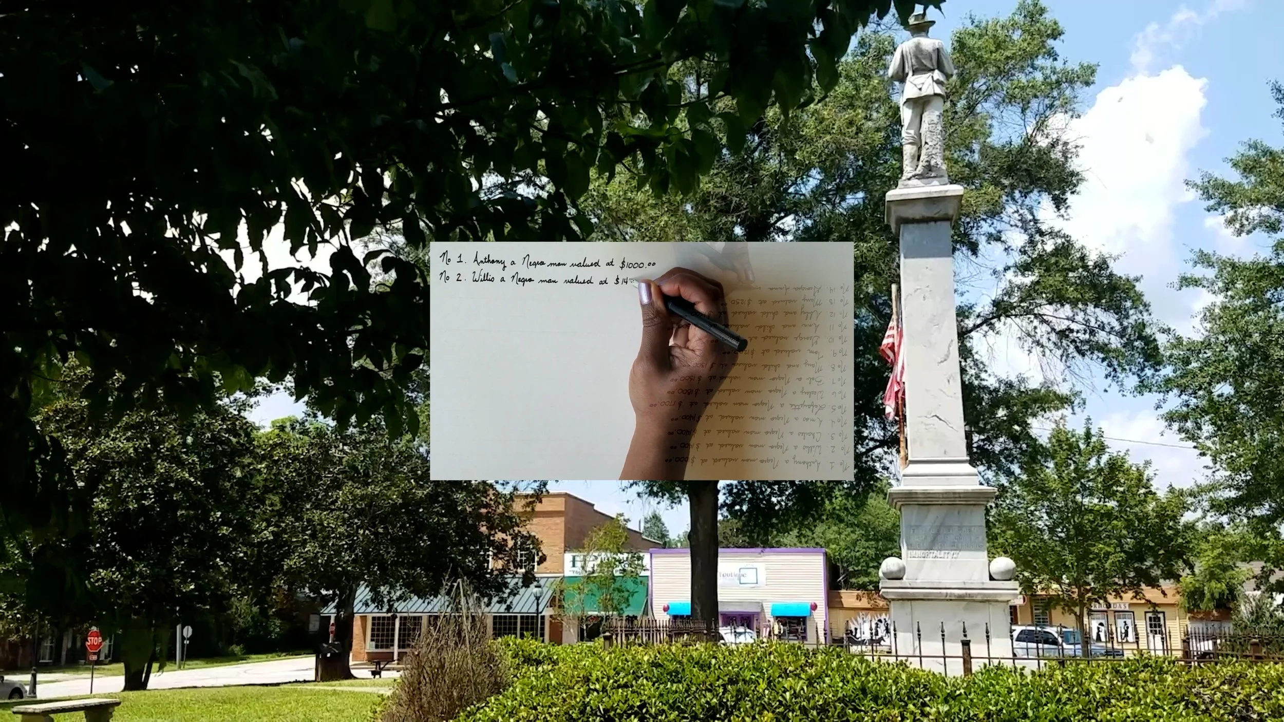 still from Isaiah's Inventory/Searching for Junior, 2025, 3 channel digital video, color, audio