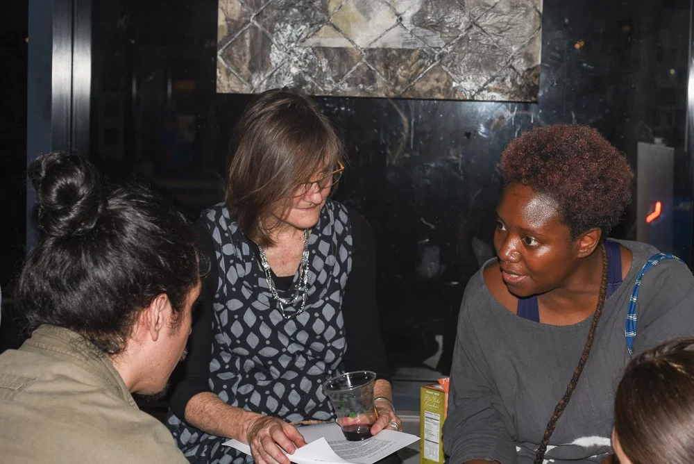 Becci Davis and Holly Ewald at the opening of the Unpolished Legacies exhibition in September 2019. photo credit: George Adams