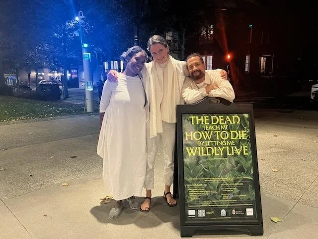 Becci Davis, Laura Brown-Lavoie and Kei Soares Cobb after the gathering. photo credit: Ceci Pineda