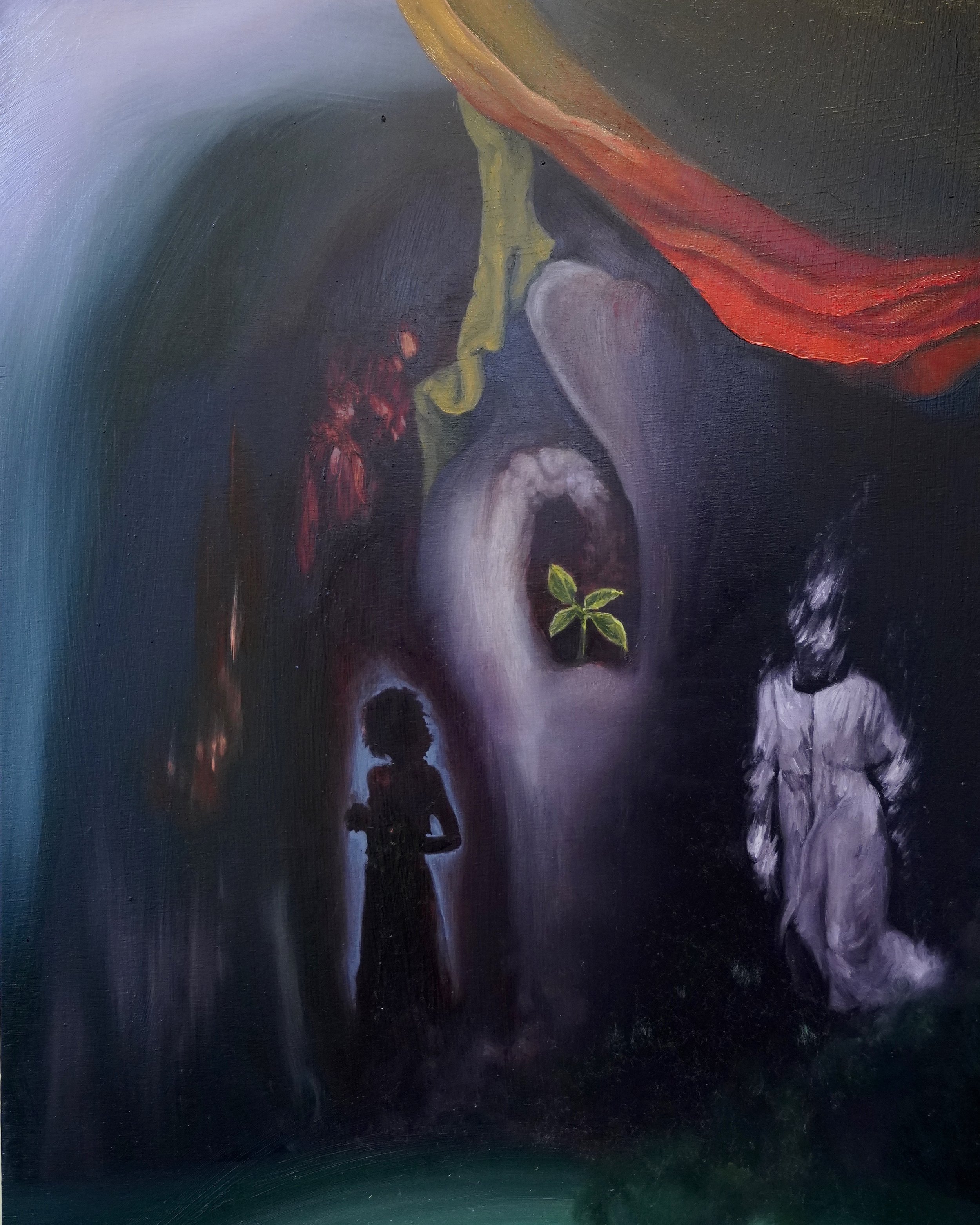 The Candle and the Flame, 2020.
Oil on panel, 20''x 16''