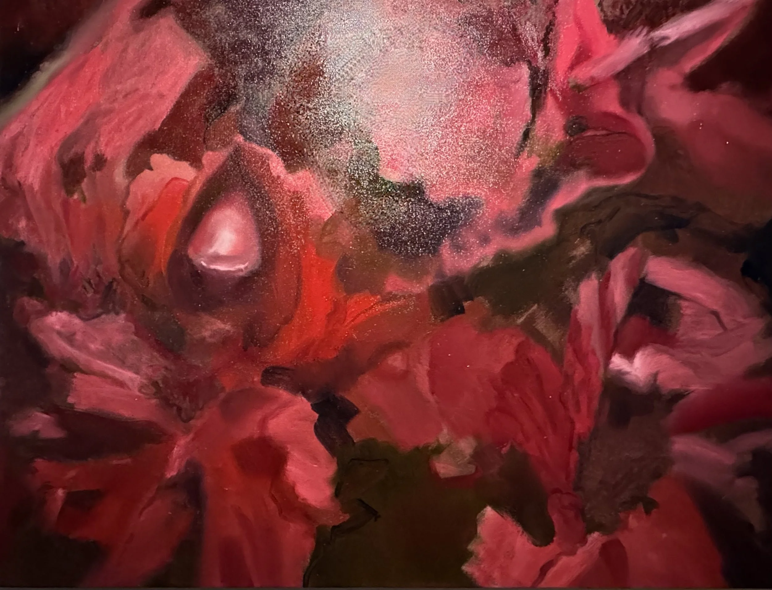 Trail of a Glowing Coil, 2025.

Oil on canvas, 30"x40". 