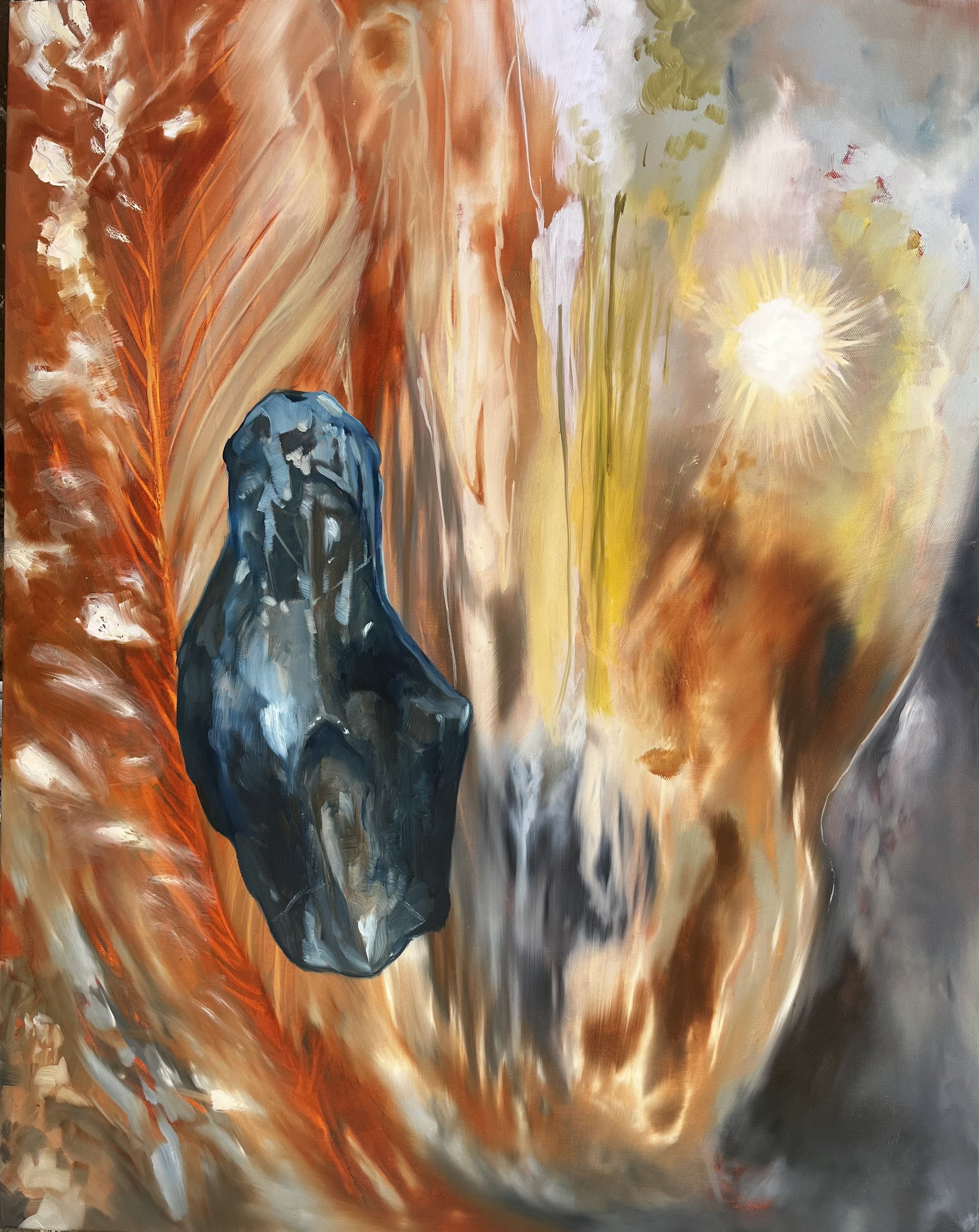 Sandstorm in Paradise, 2022.
Oil on canvas, 28''x 22''