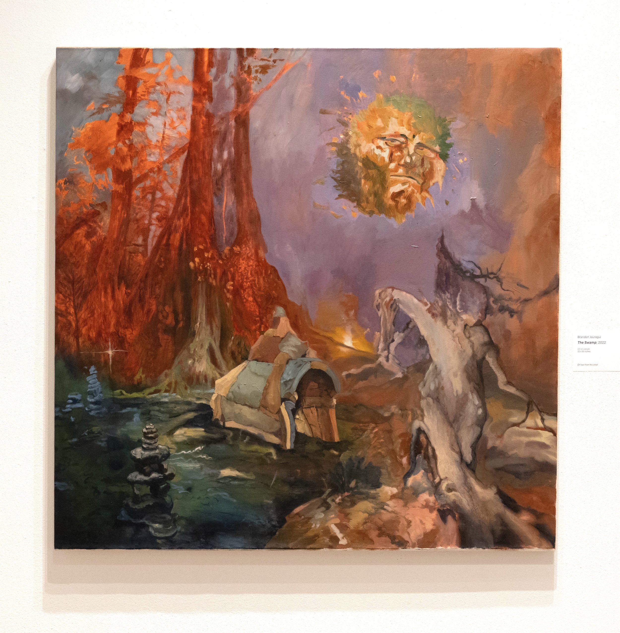 Swamp, 2022. Oil on canvas, 52x52''.