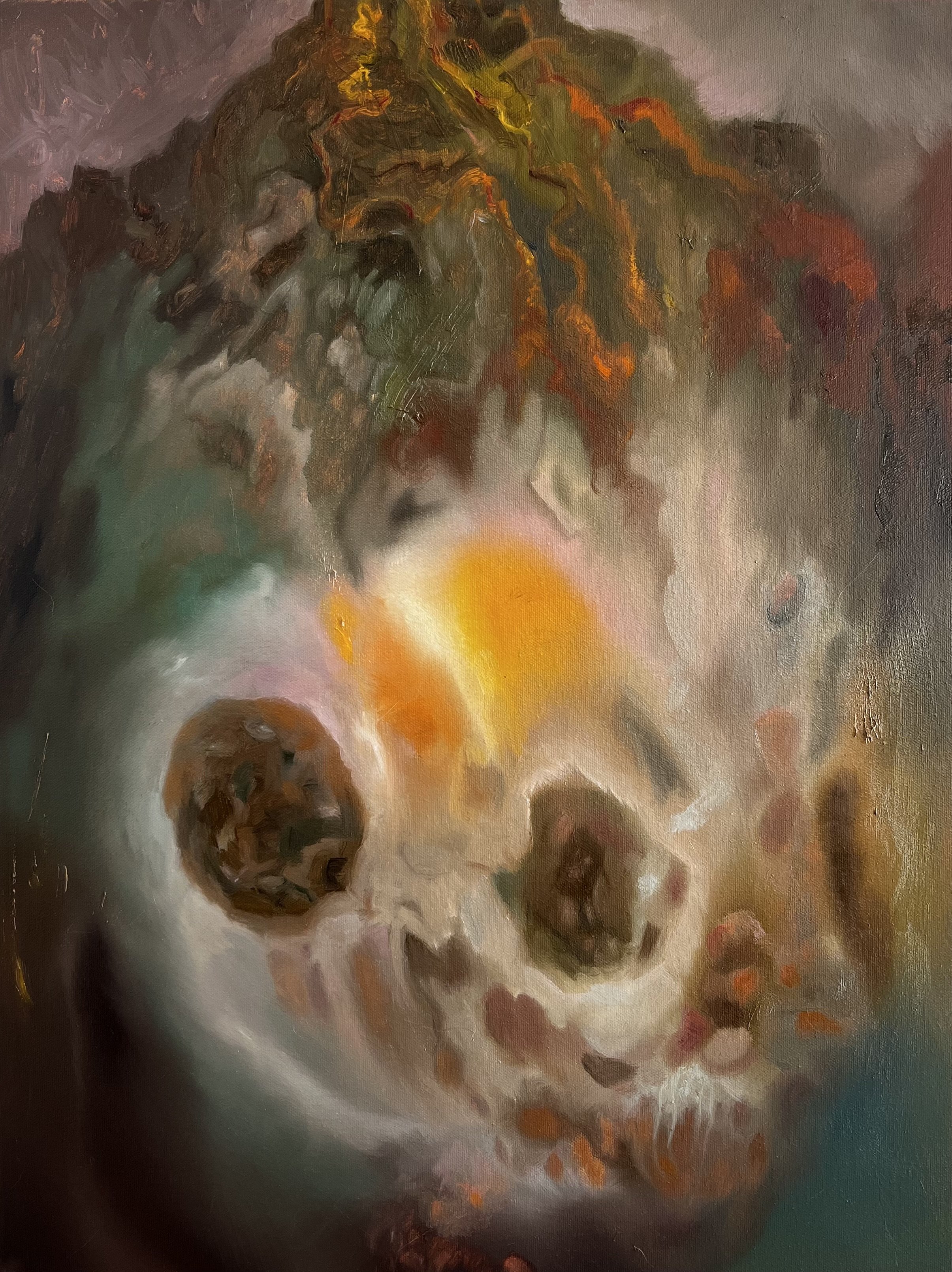Untitled (Volcano), 2023.
Oil on canvas, 24''x 18''