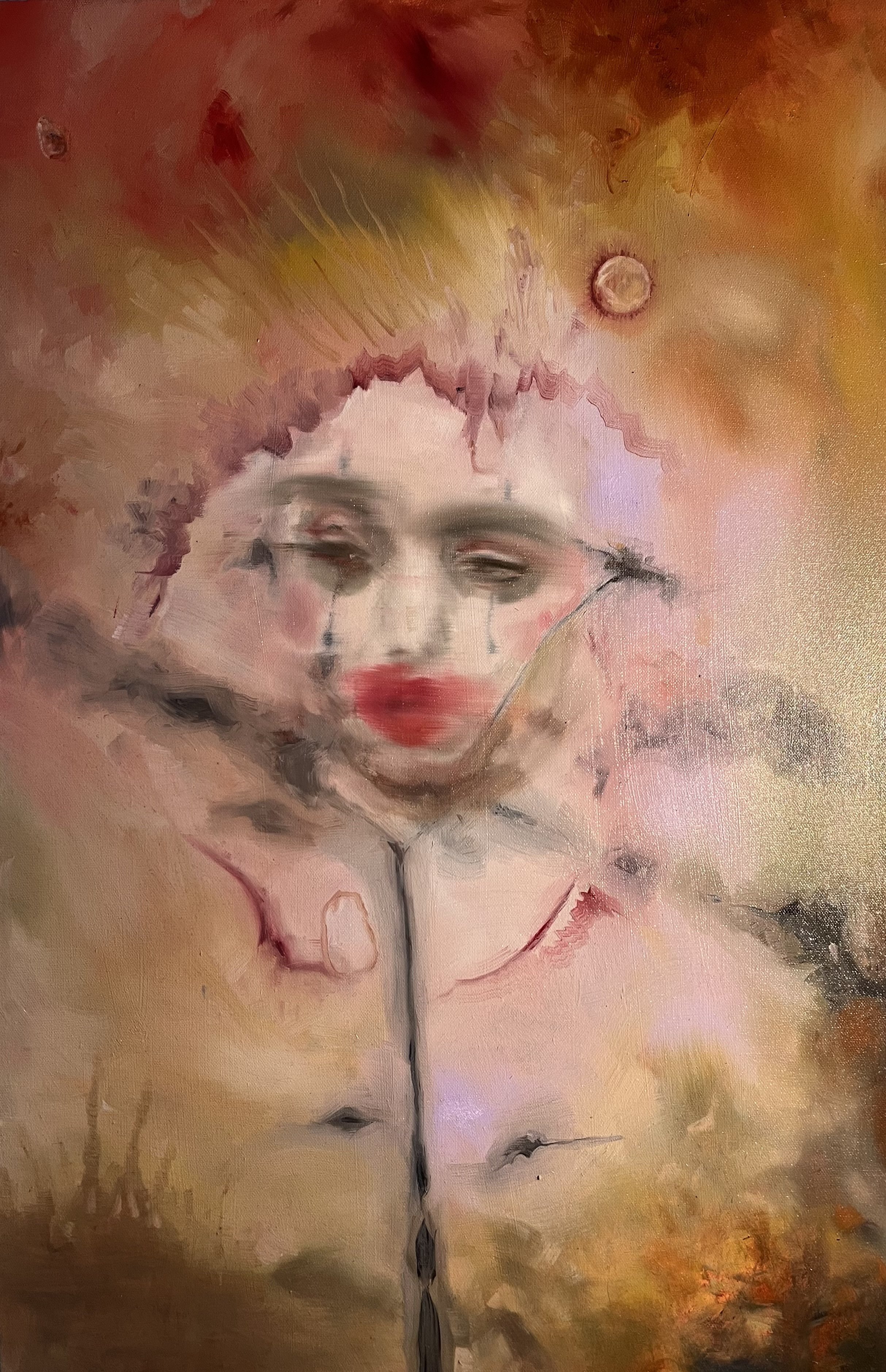 Memories of a Mime, 2022.
Oil on canvas, 29''x 19''