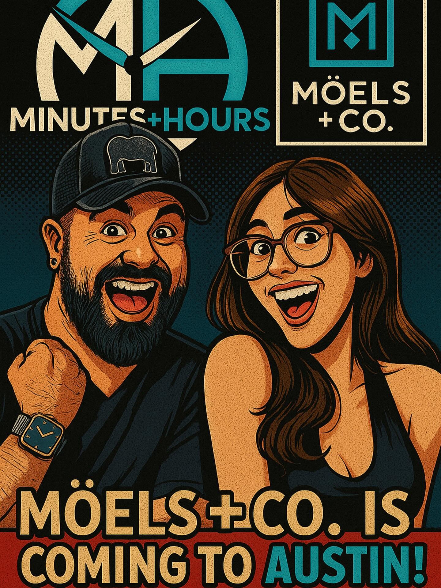 This weekend I&rsquo;ll be in TEXAS at @minutesandhourswatches , representing @moelsandco with their owner and designer, @betinamoels !  Come and see us and check out M&ouml;els&rsquo;s amazing watches.

#MoelsandCo