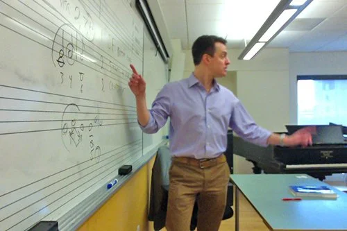 Classroom teaching at the San Francisco Conservatory of Music, September, 2014.