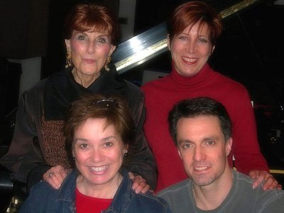 with vocalist Gina Harris, voice coach Lillian Loran, and Lynne Leaf at Bay Recording, Berkeley, California, November 26th, 2007.