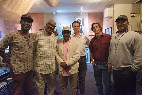 with Marcus Shelby, Buford Powers, Calvin Keys, Dave Rokeach, and Ron Moton,
at Bellboy Recording Studios, Richmond, California, March 17th, 2019.