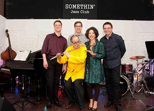 with Lua Hadar (vocals), Mark Vinci (reeds), Tom Hubbard (bass), Vince Cherico (drums) at Somethin' Jazz Club, New York City, New York, April 14th, 2012.