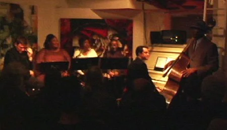 with Marcus Shelby (bass, composition), Kenny Washington (vocals), Faye Carol (vocals), Jeannine Anderson (soprano) and Joseph Mace (baritone) for Marcus's oratorio on the life of Harriet Tubman, presented at the Red Poppy Art House, April 13th, 2007