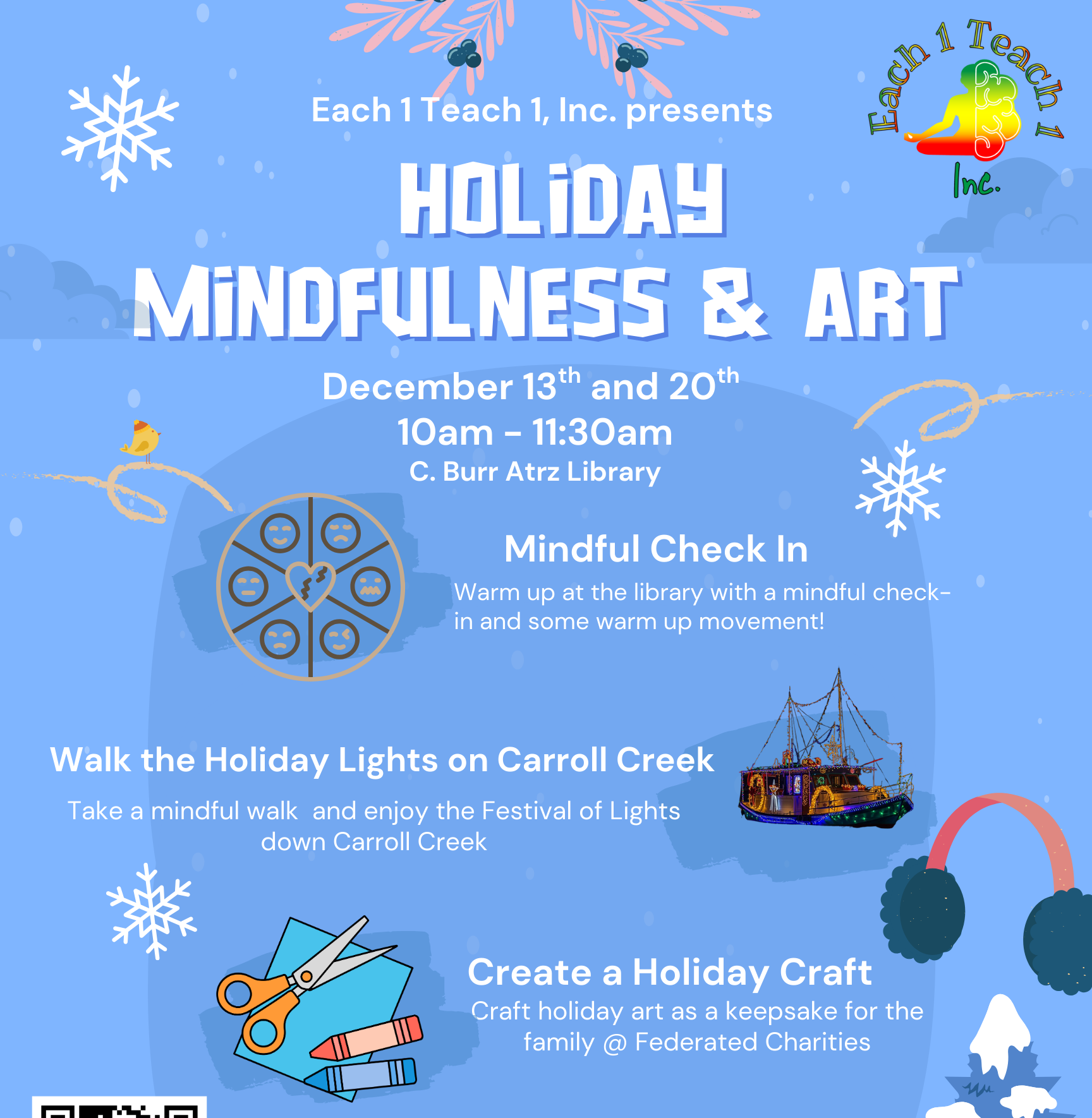 Holiday Mindfulness &amp; Art Classes    $5