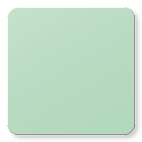 A pale green, rounded corner square or button with no other visible details.
