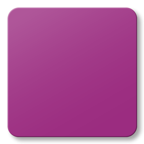Solid purple background with rounded corners