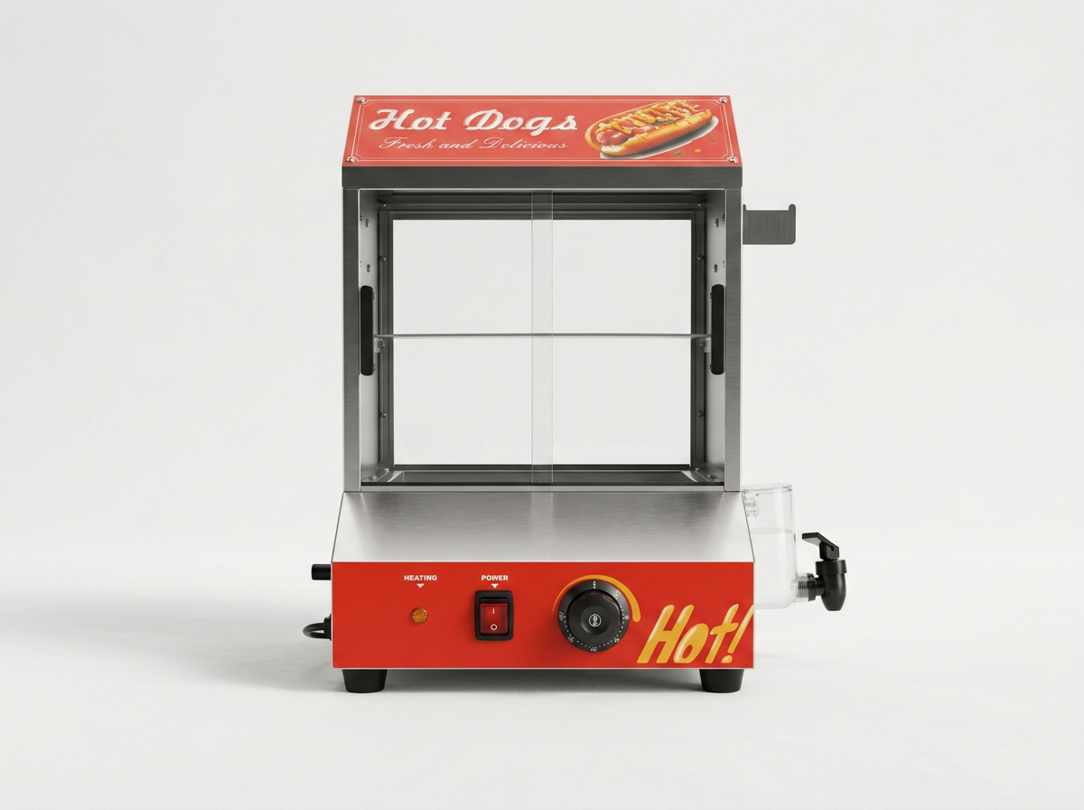 Premium 2-Tier Hot Dog Steamer with Bun Warmer