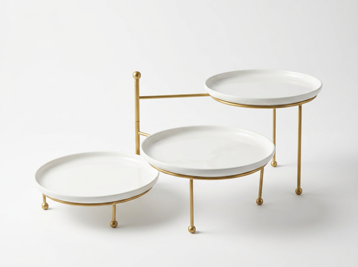 3 tiered ceramic serving tray