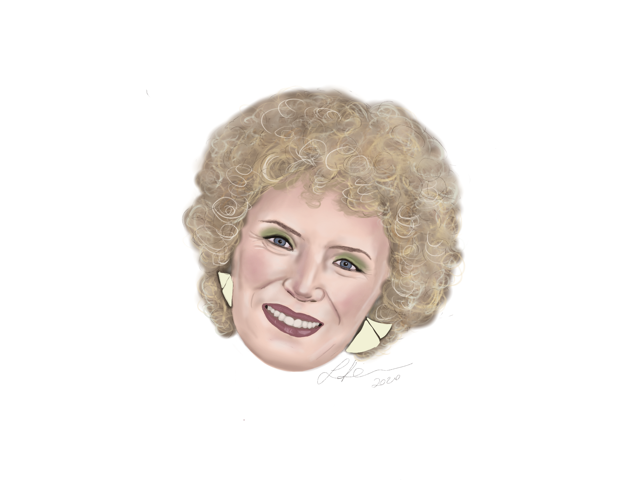 Digital Illustration of Kath Day-knight played by Jane Turner