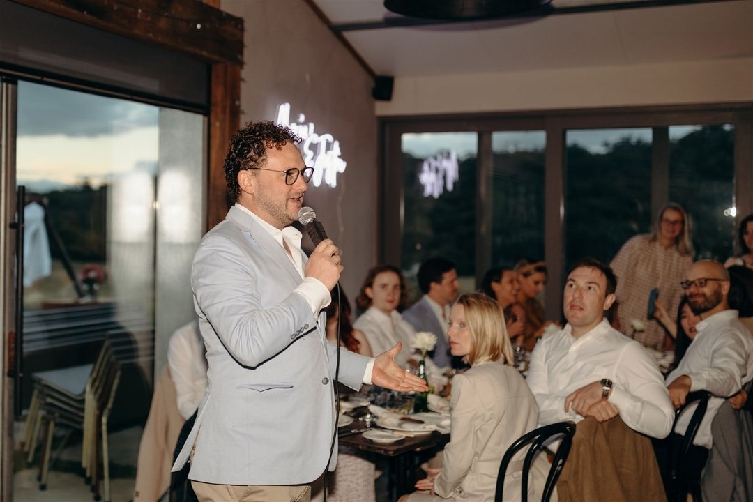 Me, your MC letting you know what's happening next... and it's going to be fun (whether you like it or not).

@samanthariles.weddings