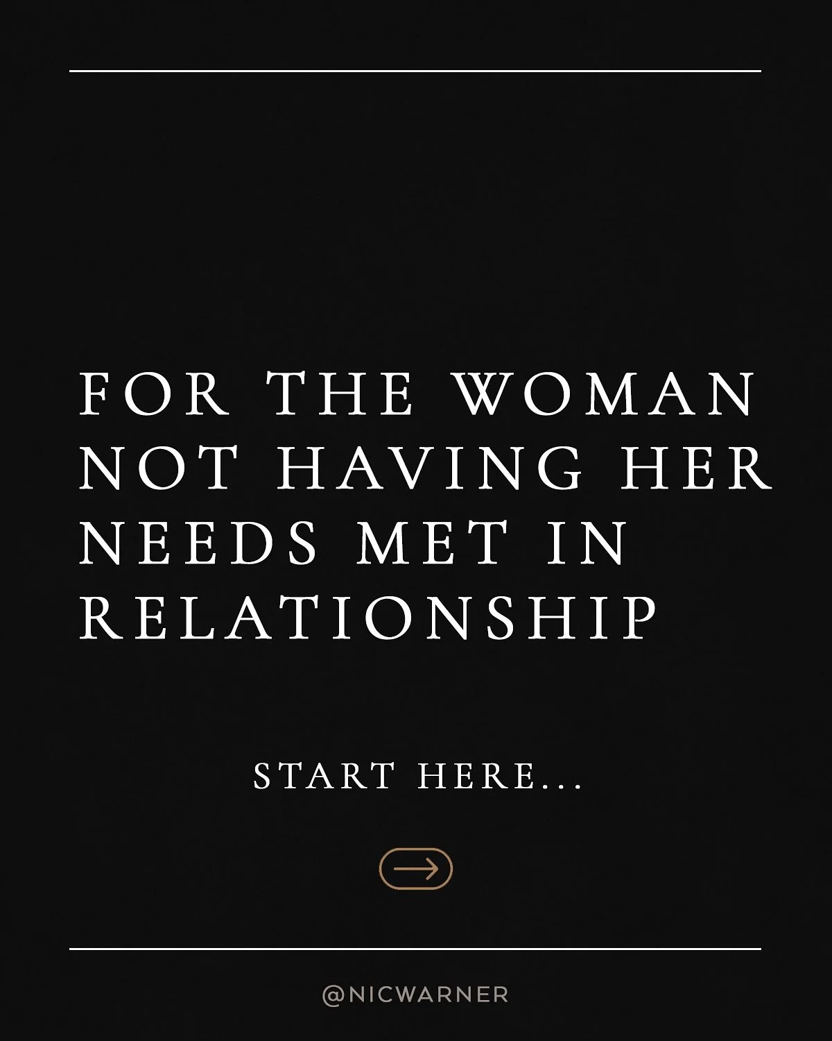We all have needs. And sometimes having them met in relationship feels like an impossible task. 

It might be. Or it might just be you&rsquo;ve been going about it the wrong way. 

If you&rsquo;re a woman in relationship banging your head against a w