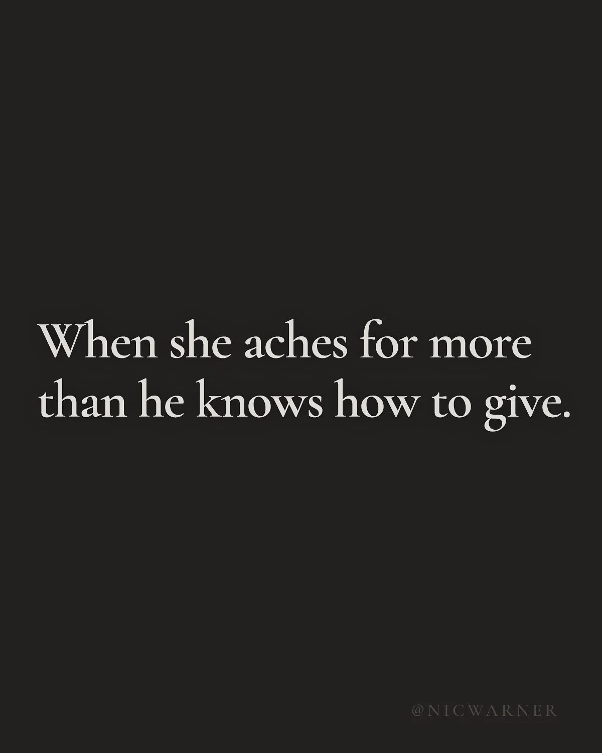 Sometimes, all a man has to give is still not enough.
Not for a lack of desire. But a lack of knowledge, or capacity.

This is for the woman who feels that ache. Who knows there is more available, and is tired of pretending otherwise.

Over the next 