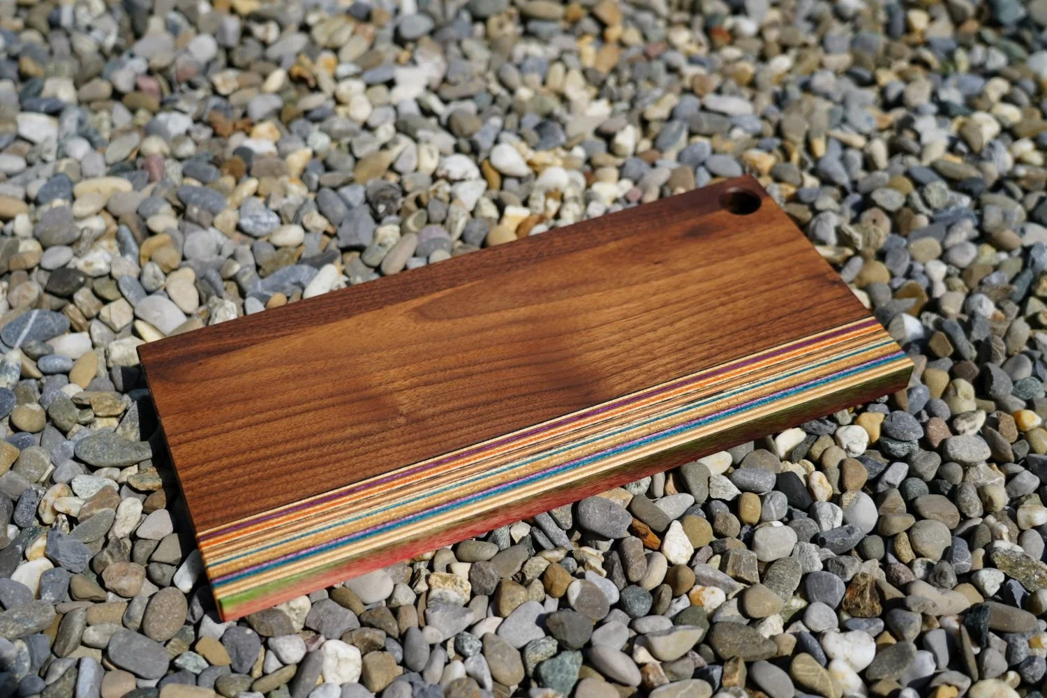 Schneidebrett Skateboard - Nussbaum