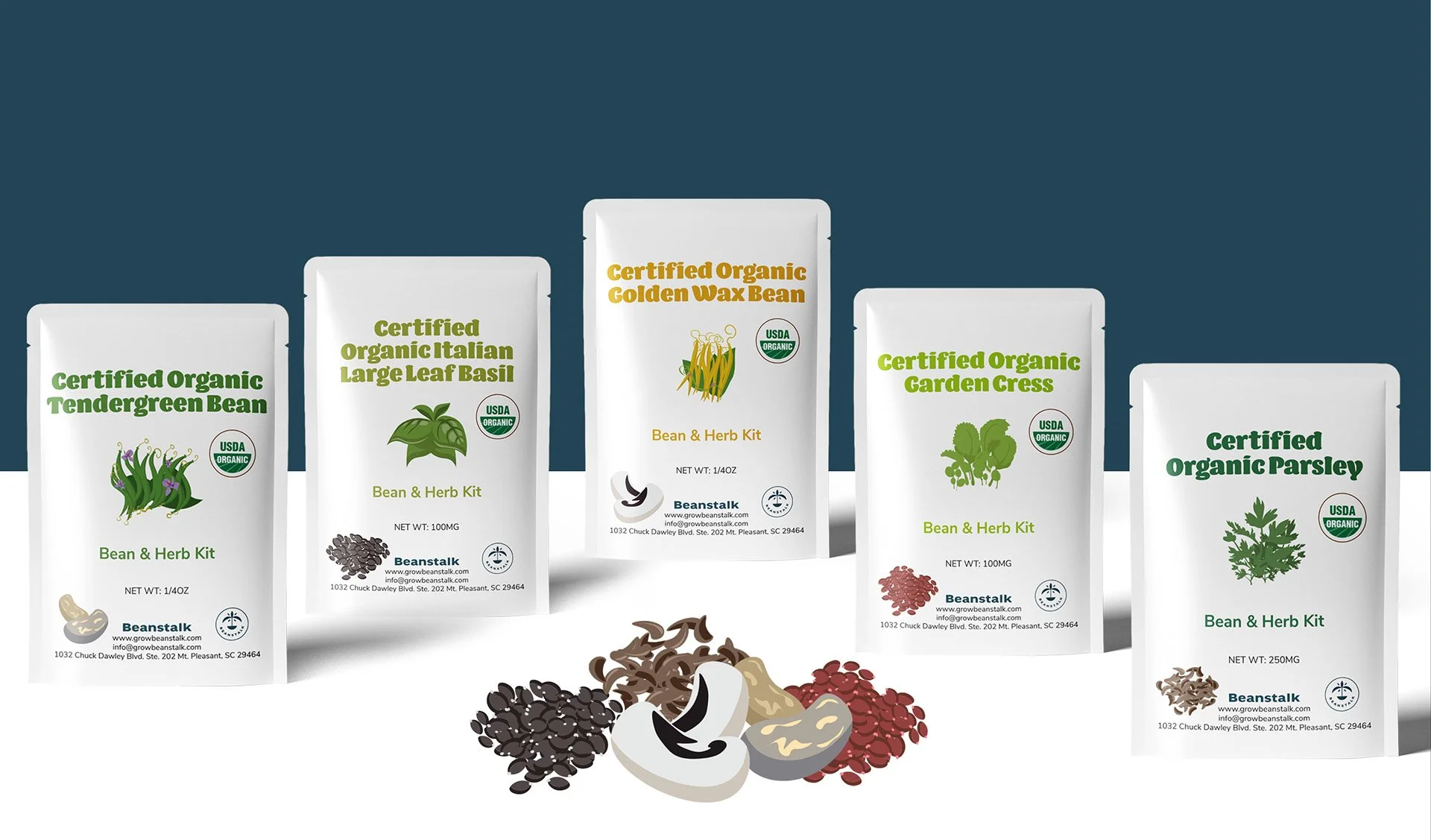 Herbal Seed Kit Packaging

Packaging created for the herbal seed collection, combining hand-crafted botanical artwork with clean typography and an inviting layout to communicate freshness, simplicity, and the pleasure of growing culinary herbs.