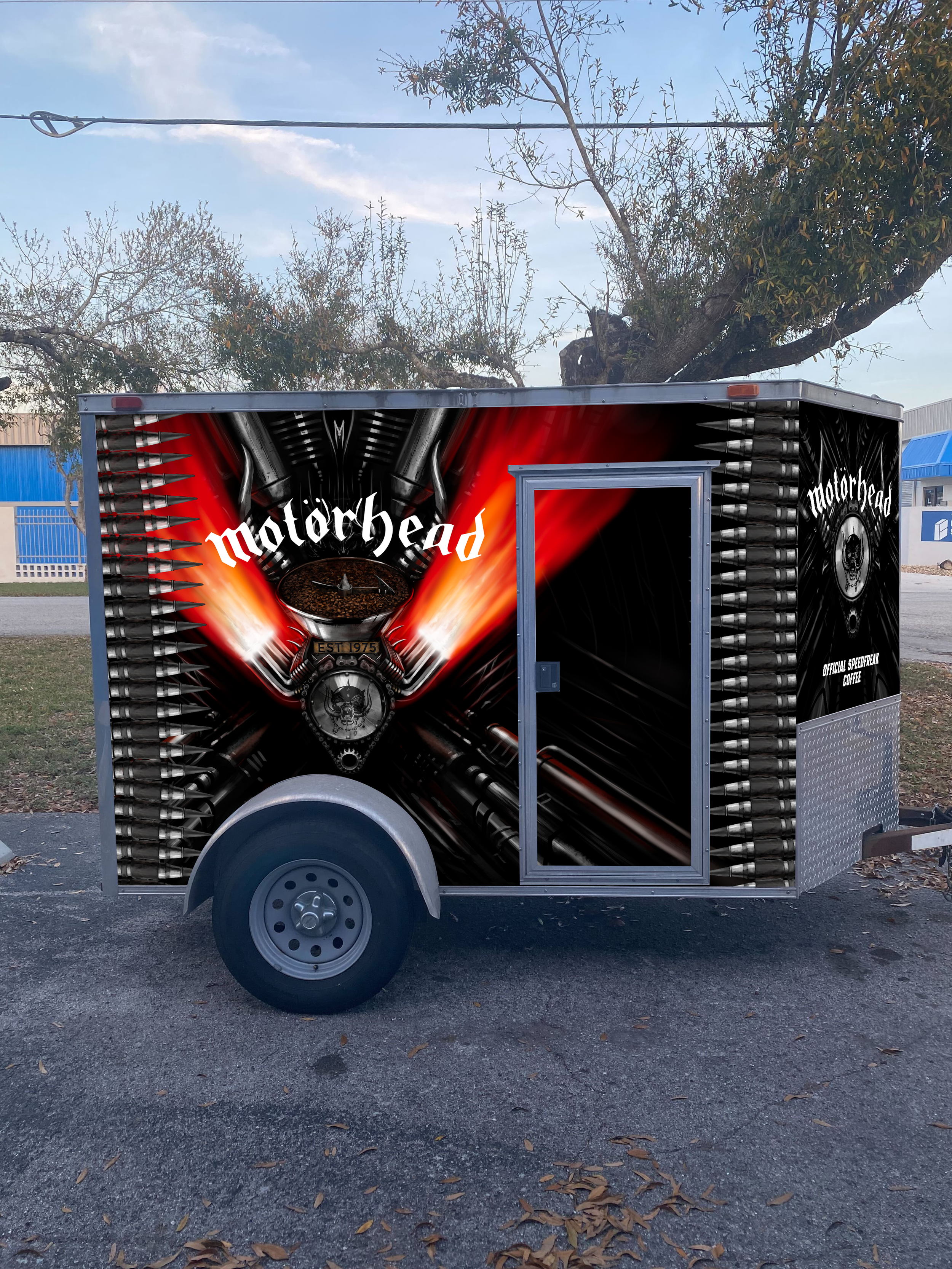 Custom large-format illustration created for Motörhead's promotional trailer, extending the campaign's visual identity into a striking mobile advertising experience.