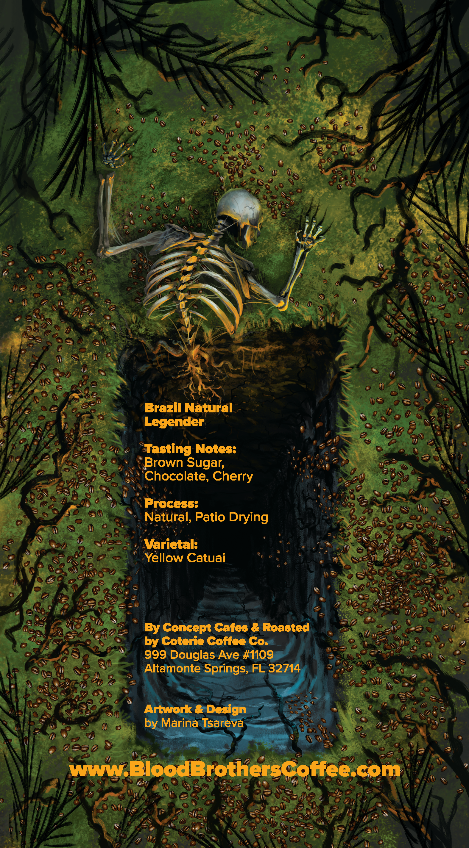 Rear Packaging Illustration - An original illustration developed specifically for the back of the package, featuring an endless grave inspired by the name Sepultura ("grave" in Portuguese). Designed to complement the key visual, it extends the campai