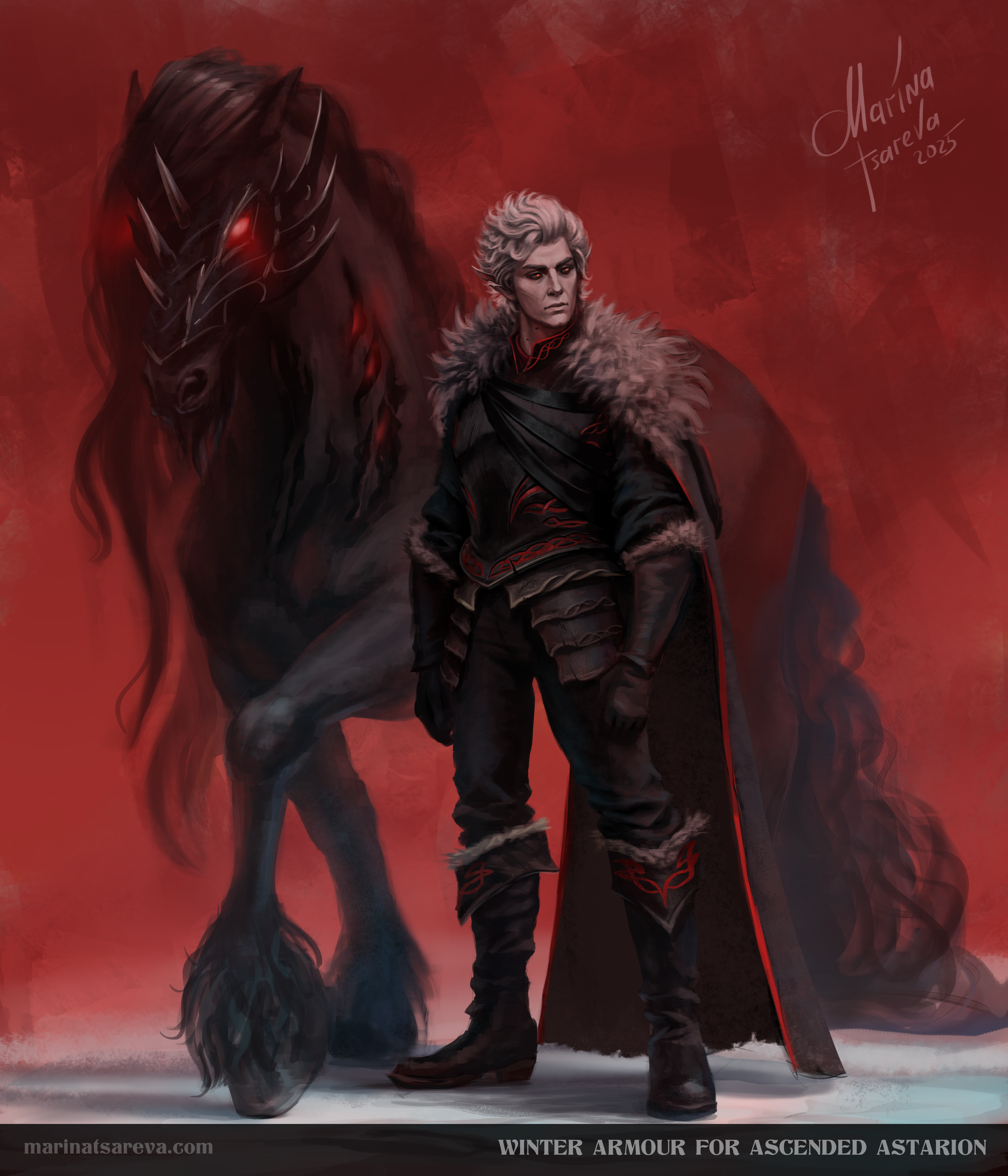 Ascended Astarion - Winter Armour Concept - Baldur's Gate 3