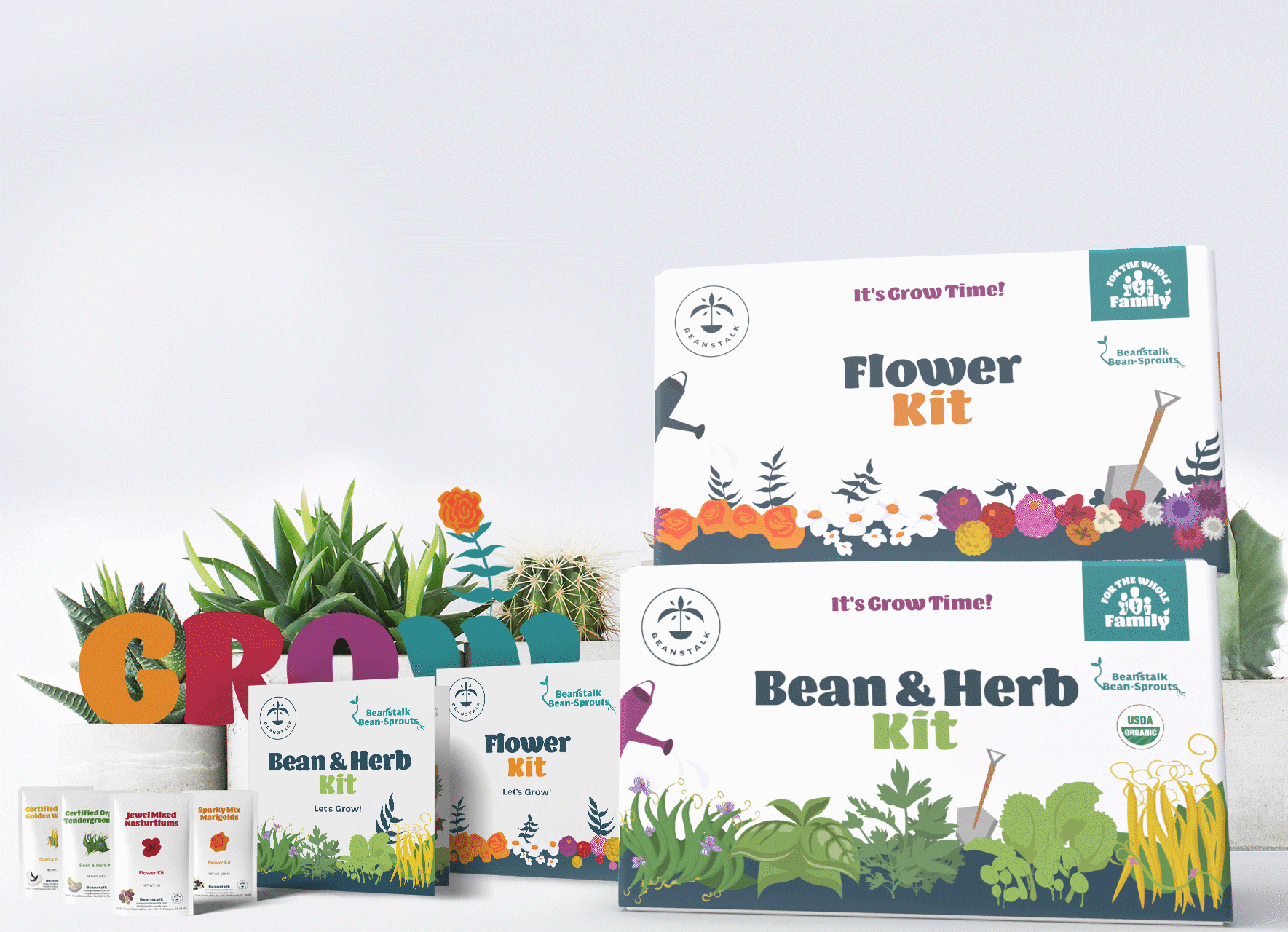 3D Product Collection

3D Product Collection

A complete 3D visualization of the Beanstalk product line, featuring both Flower and Herbal Seed Kits alongside the printed instruction manuals. Created for e-commerce and promotional use, the presentatio