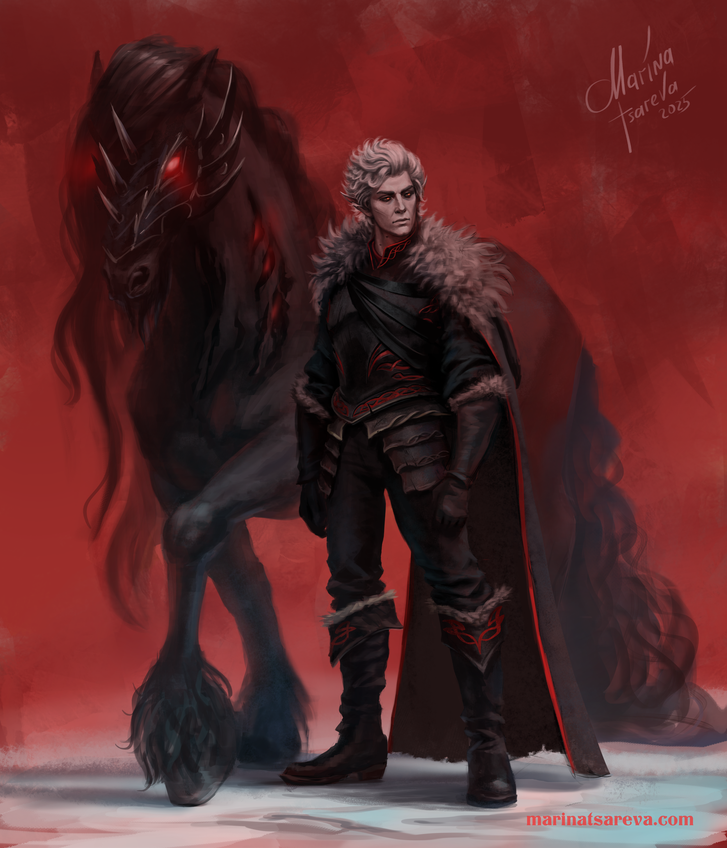 Winter Armour concept for Astarion, Baldur's Gate 3 