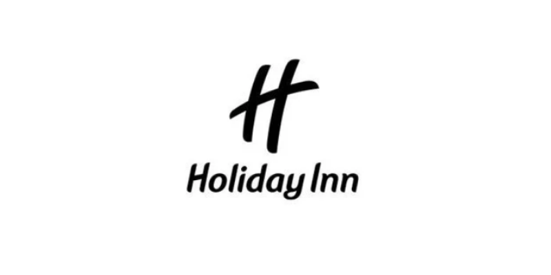 Holiday Inn logo with stylized 'H' and the text 'Holiday Inn' below.