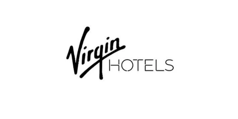 Virgin Hotels logo in black text on a white background.
