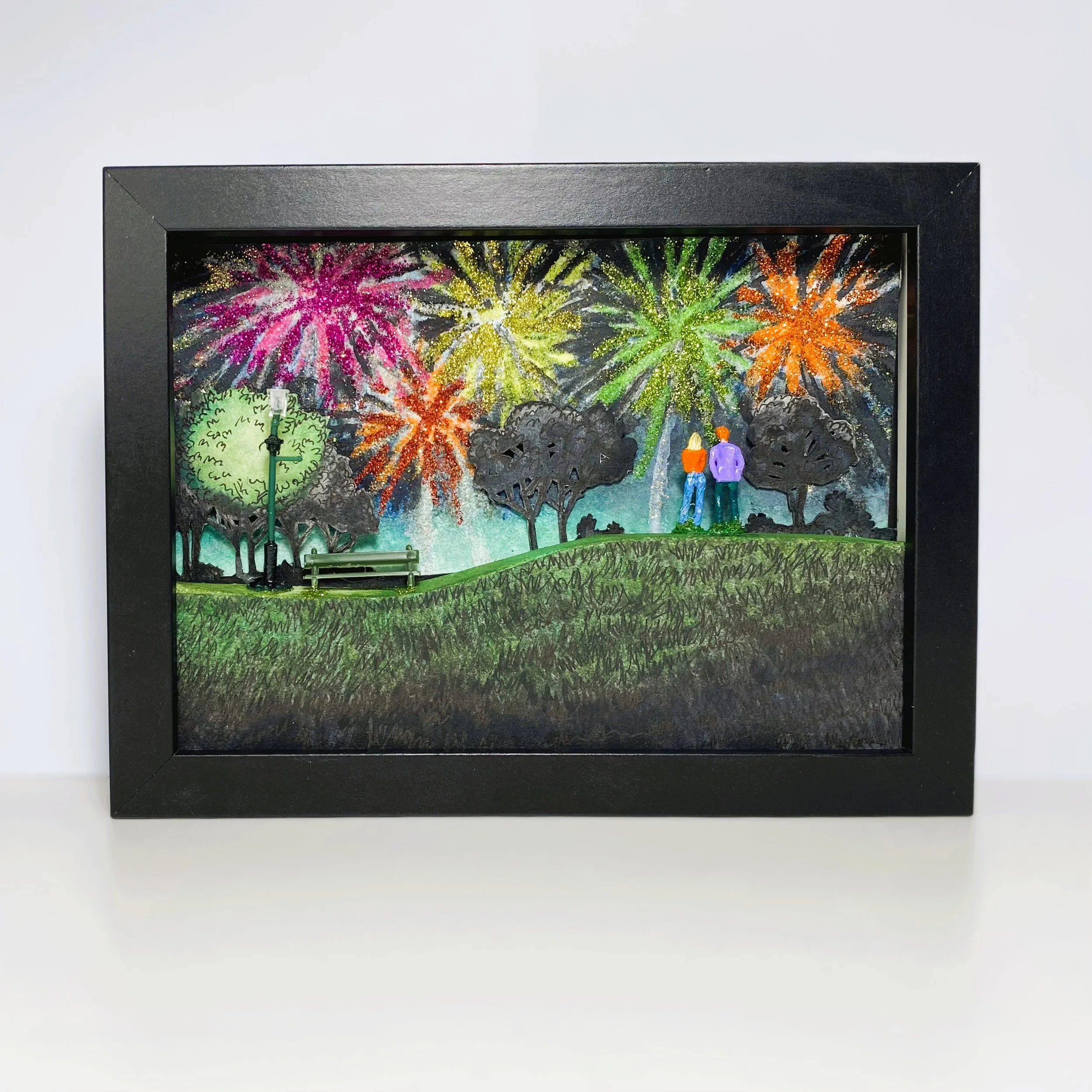 'THERE WERE FIREWORKS' 
Mixed Media (20cm x 15cm x 3cm) 

--- £345 --- 