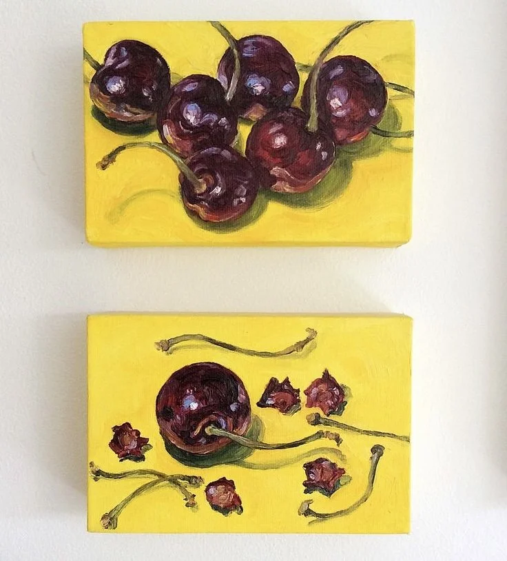 'CHERRIE'S BEFORE AND AFTER' (oil on canvas)