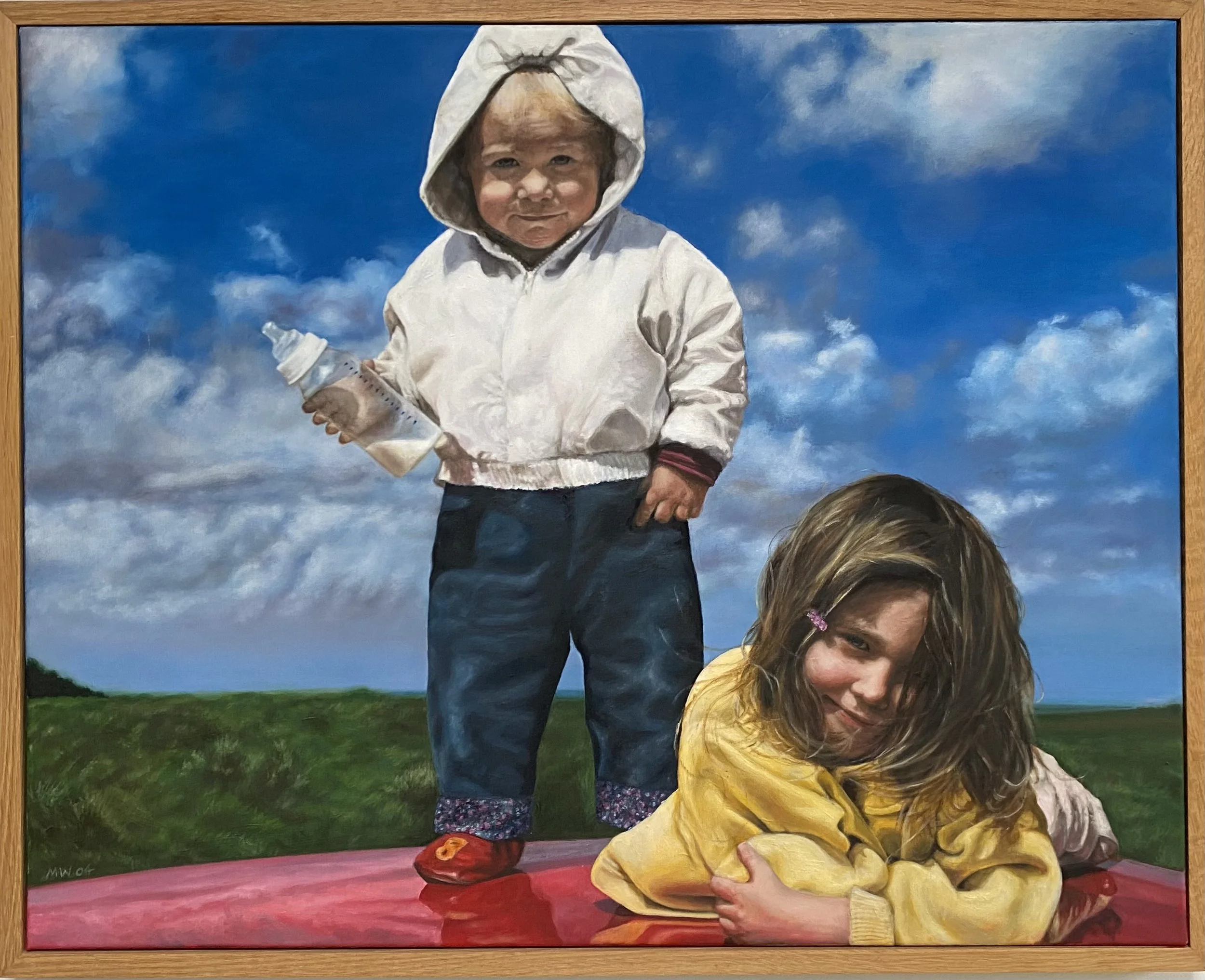 'JASMIN AND TINA' (oil on canvas)