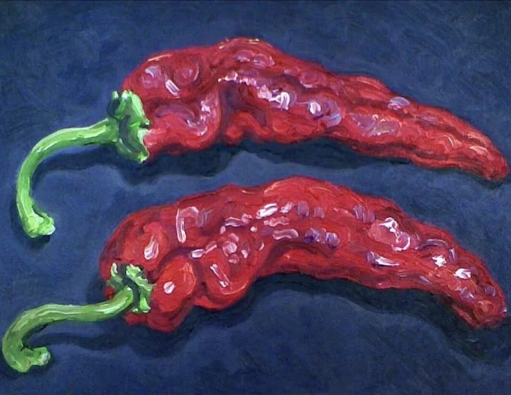 'CHILLIS' (oil on canvas)