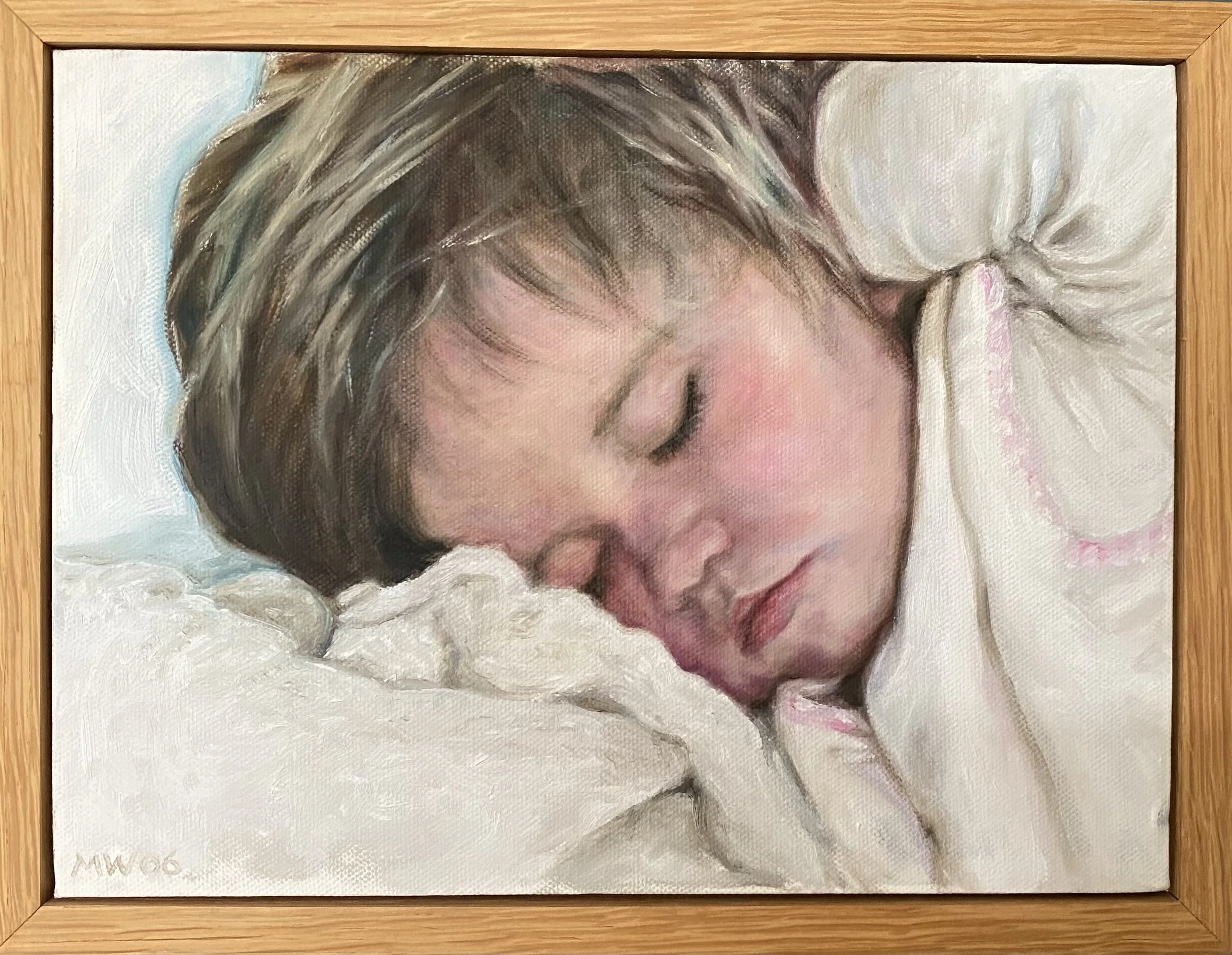 'CC WITH HER COGGY' (oil on canvas)