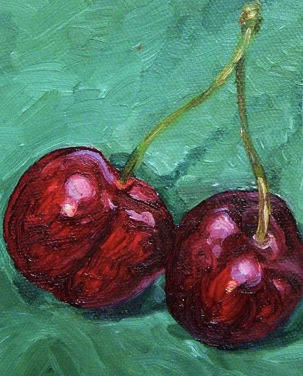 'CHERRIES' (oil on canvas)