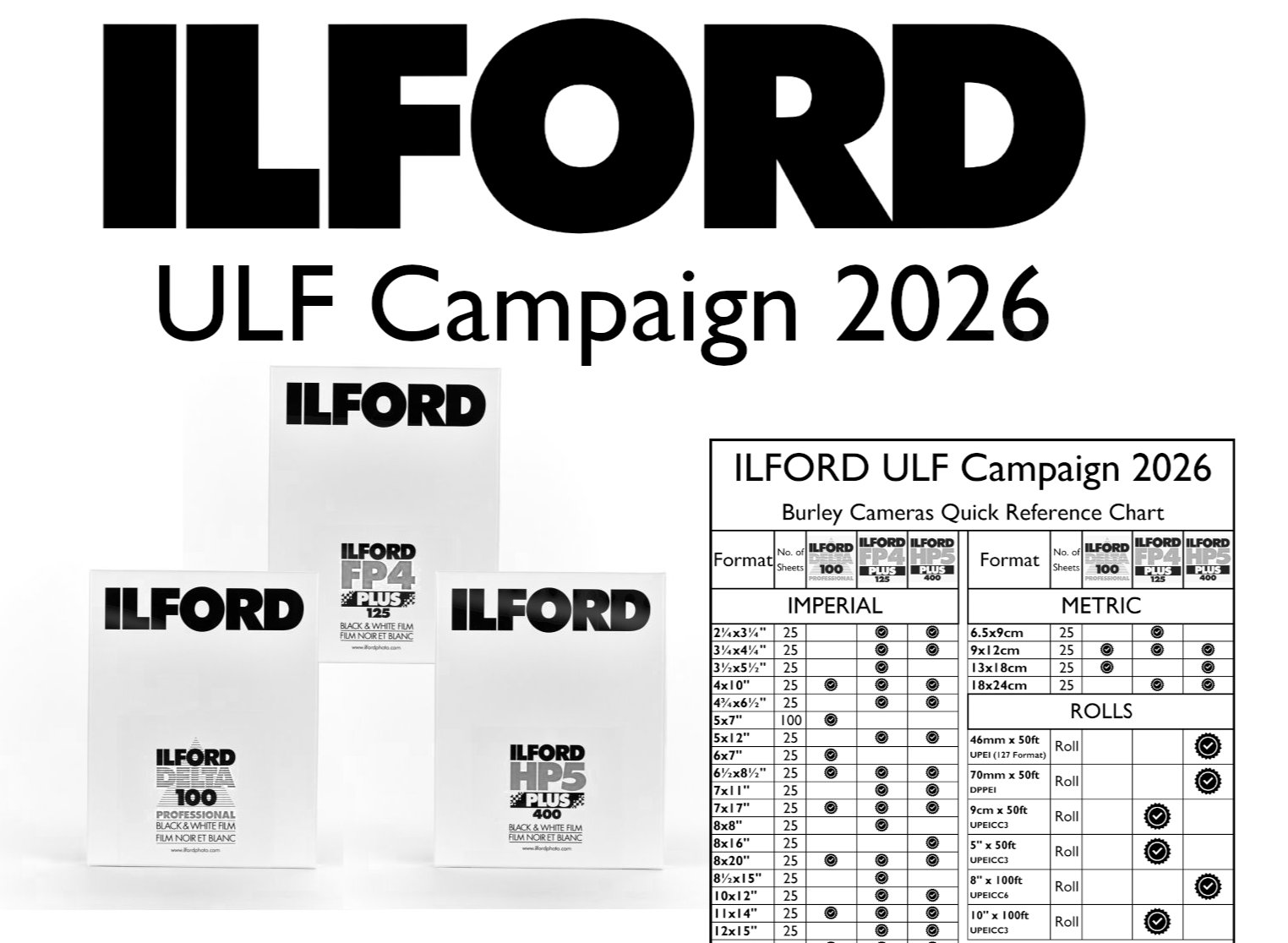 CLOSED - ILFORD ULF Campaign 2026