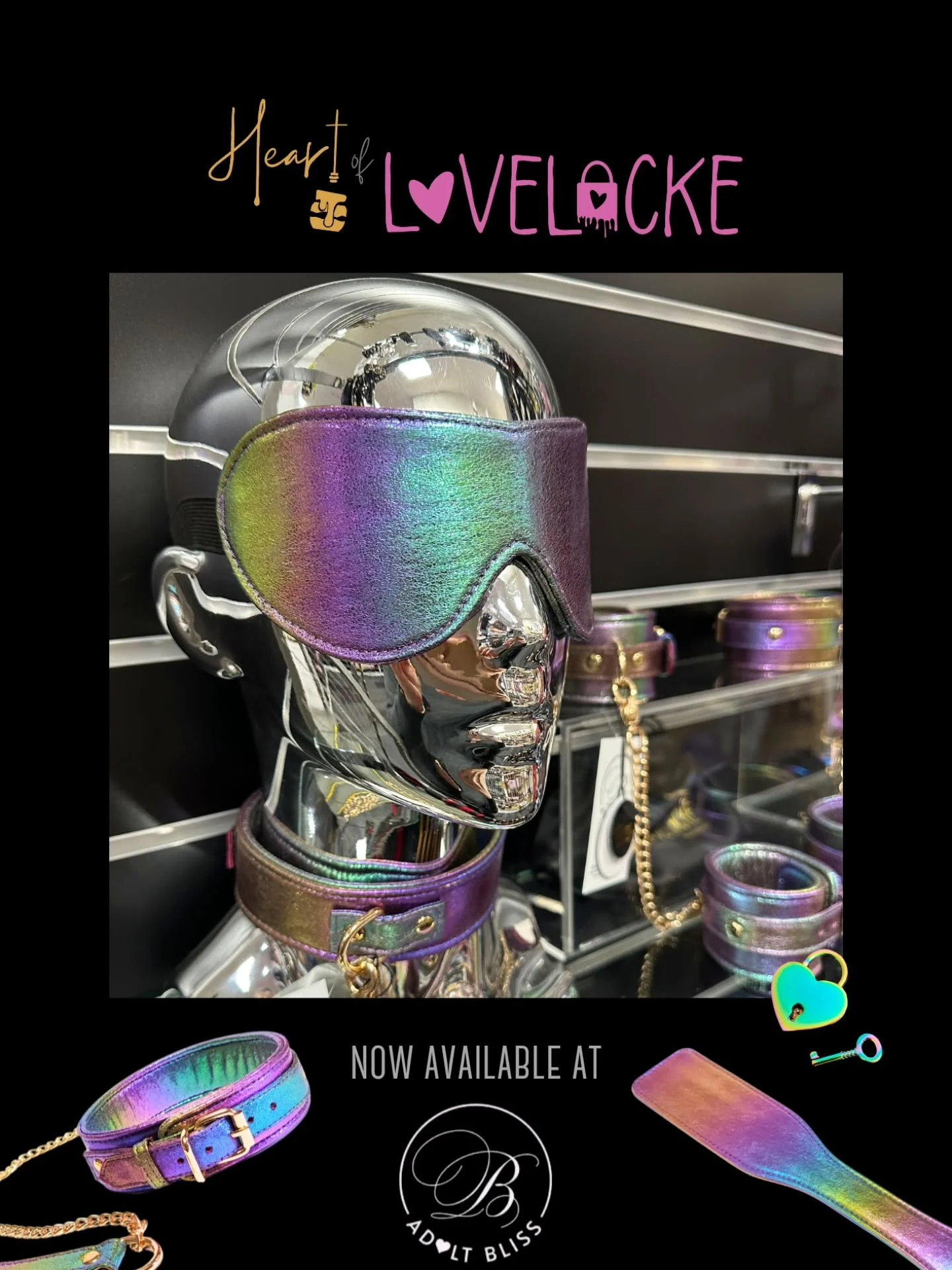 Wishing you could add more colour or sparkle to your sp!ce?🫦 Why not add both! 🌈🦄 Melbourne's @heartoflovelocke has just landed @adultbliss.au in Adelaide💝 

The Lovelocked Signature Set in Rainbow will have you daydreaming about your next magica