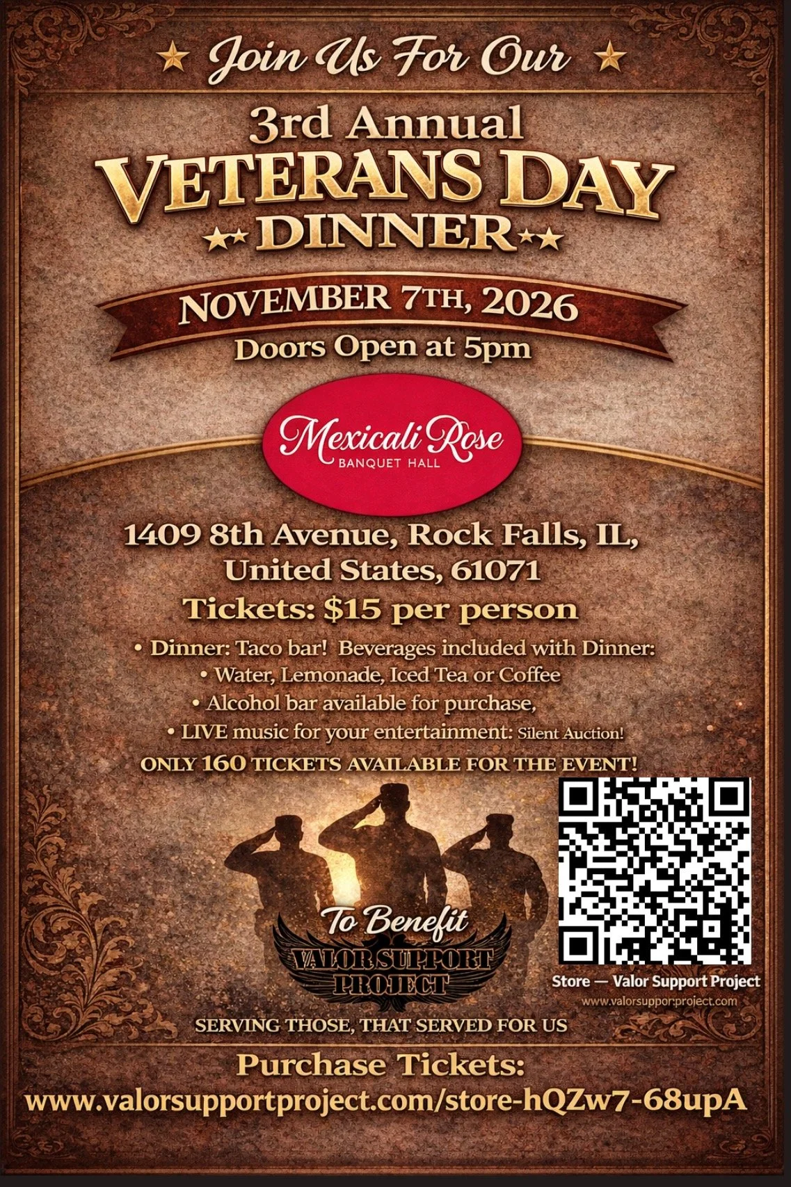 3rd Annual Veterans Day Dinner