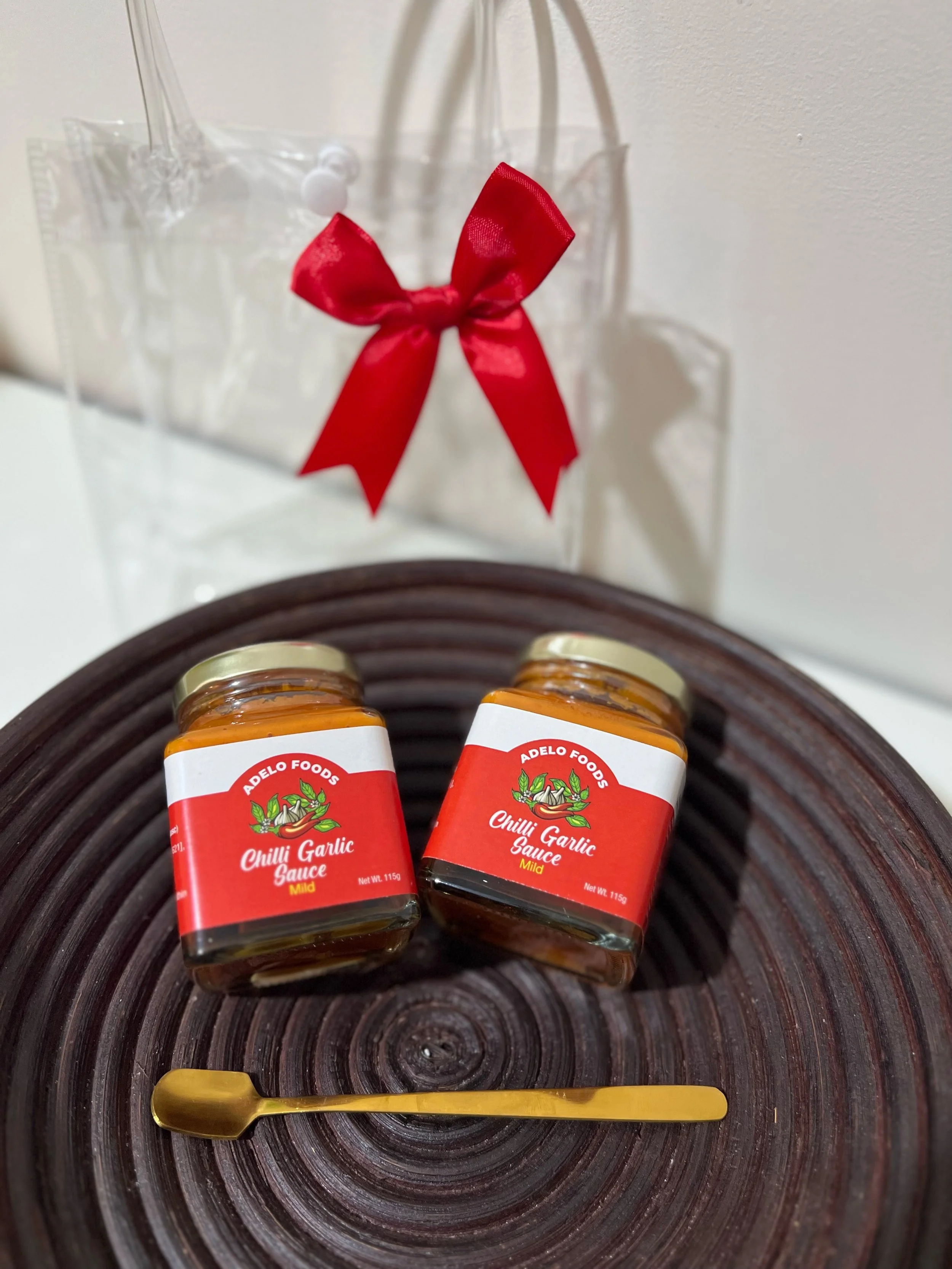 Gift pack 3 - twin 115g chilli garlic sauce with free golden spoon