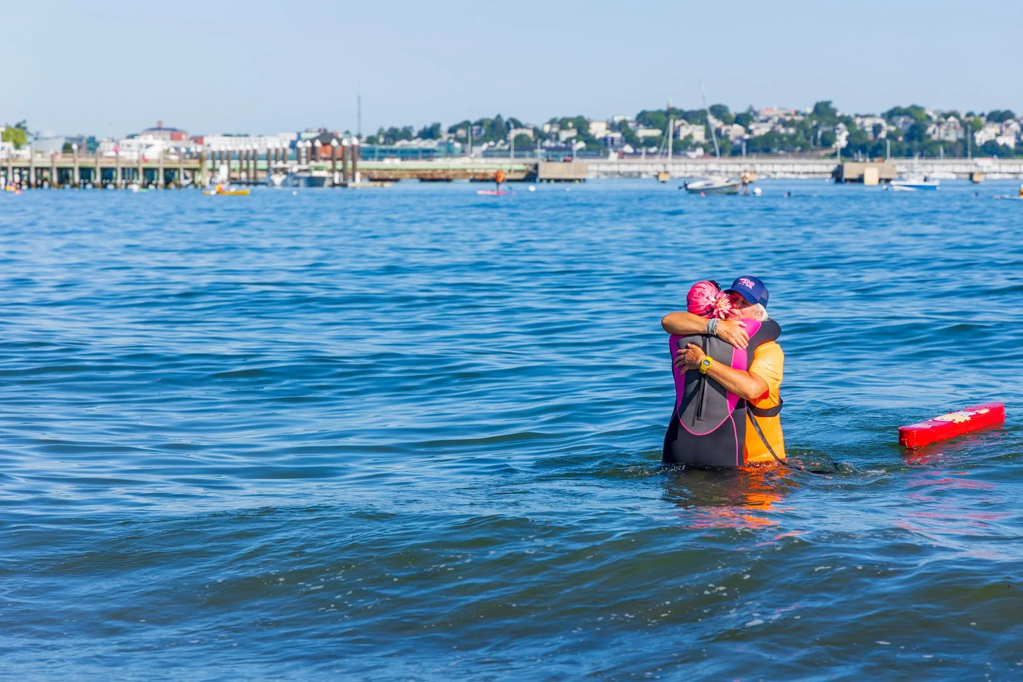 Brooke and Bethany on her way into the water.JPG