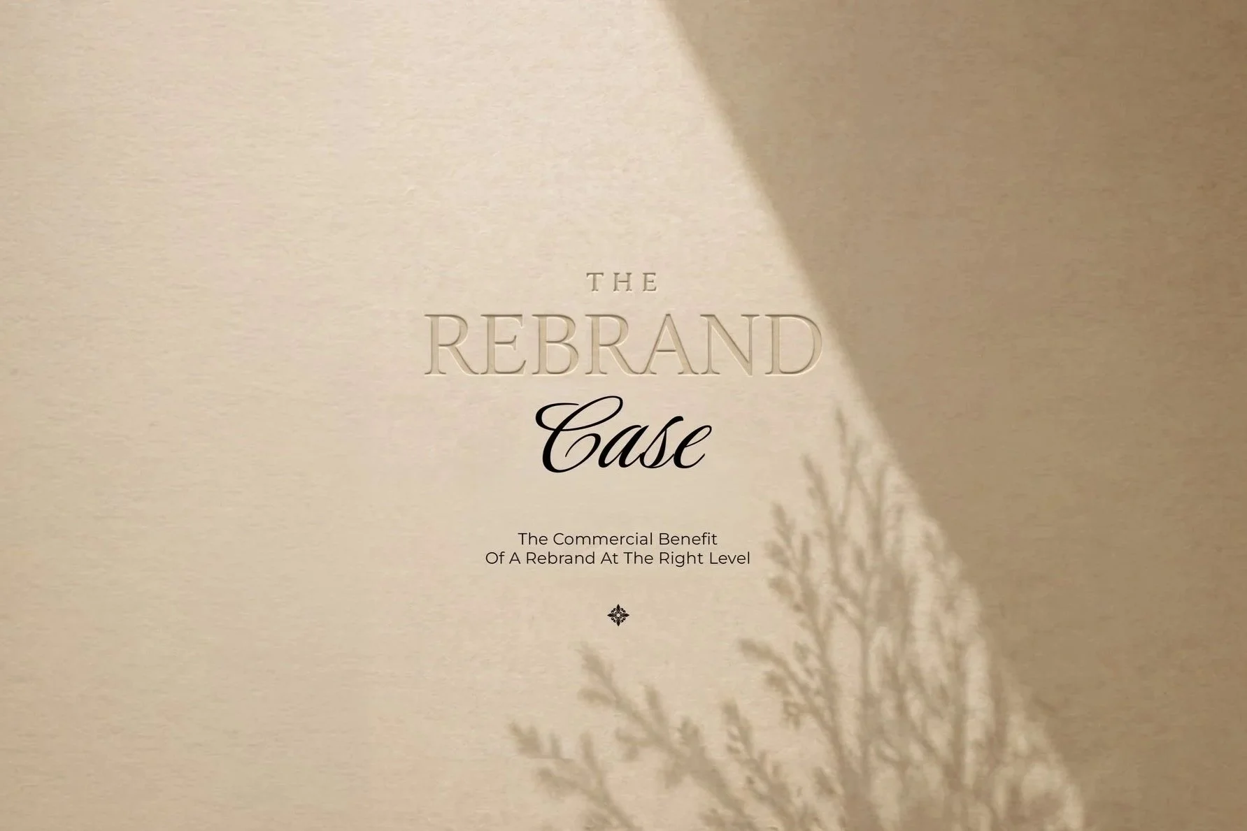 WHEN YOUR BUSINESS HAS OUTGROWN ITS BRAND: THE COMMERCIAL CASE FOR REBRANDING AT THE RIGHT LEVEL