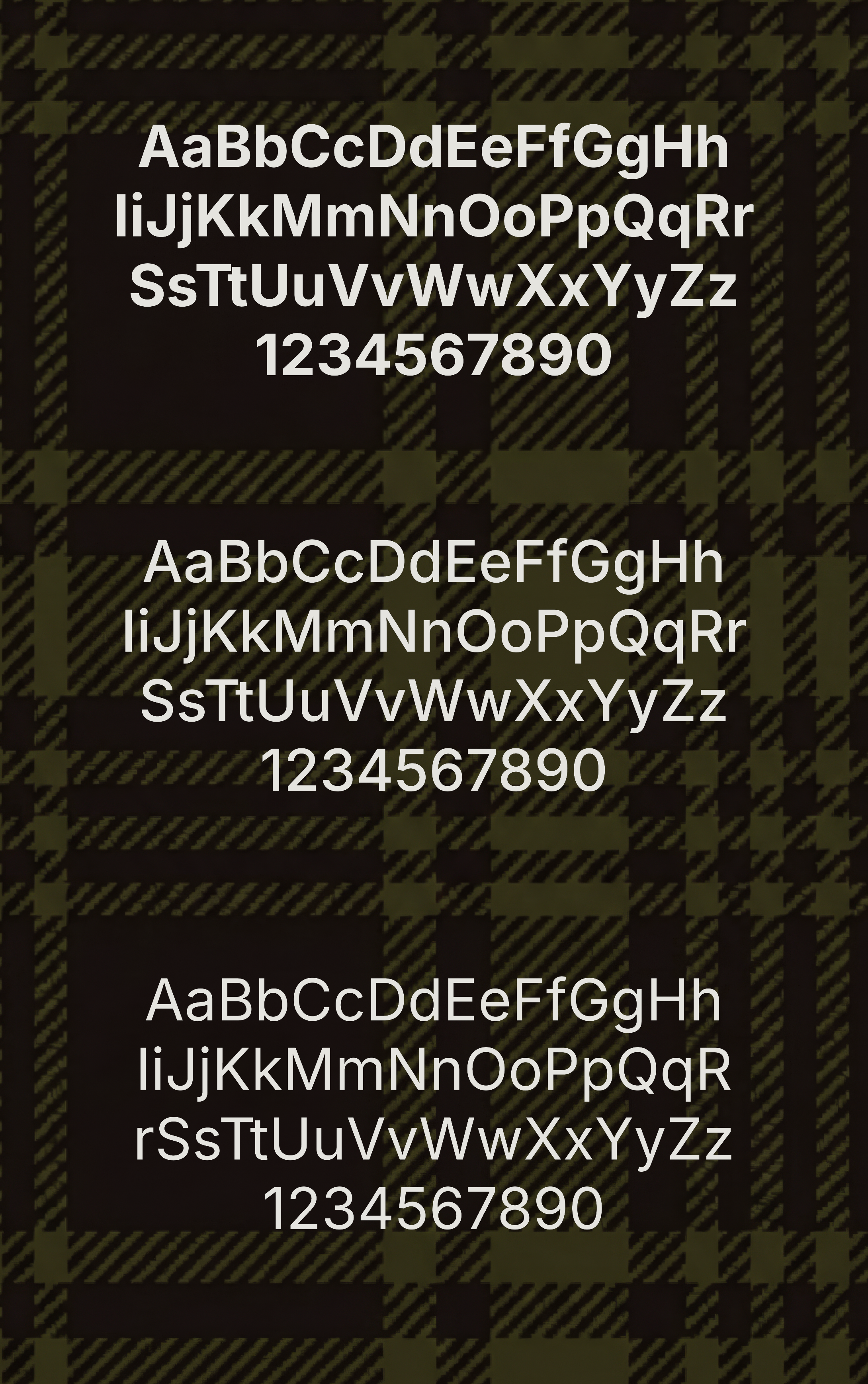 Typography system for OffGrid luxury brand identity and visual direction created by BCLR design studio.