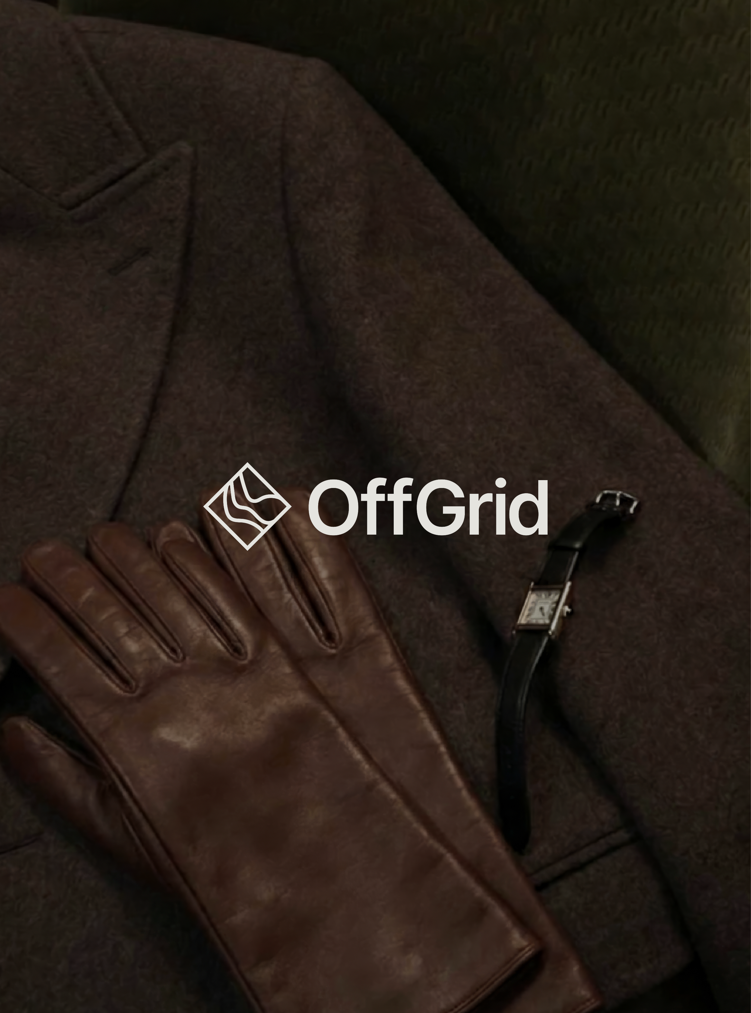 Primary logo design for OffGrid luxury clothing and lifestyle brand identity by BCLR.
