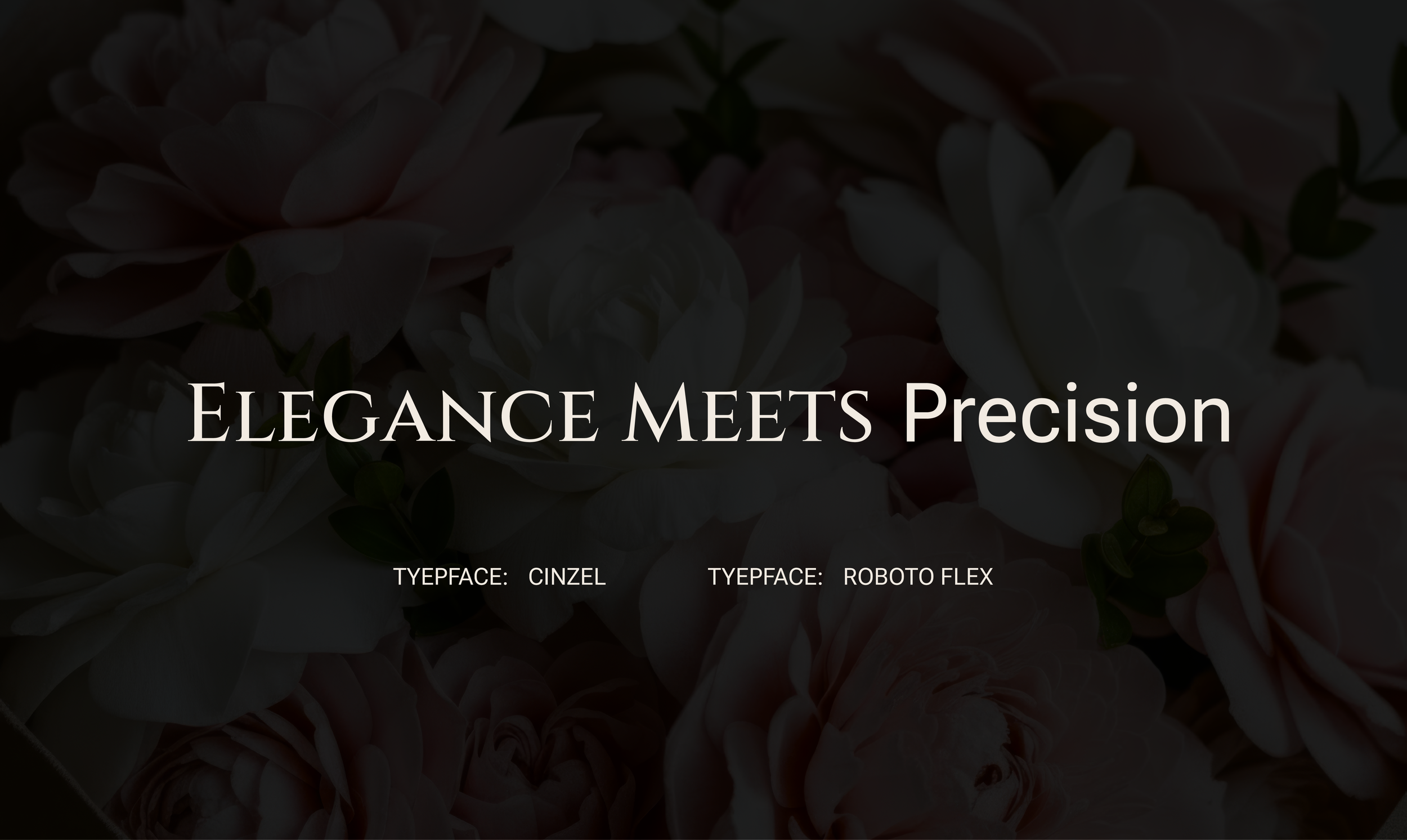 Typographic system designed for luxury florist brand identity by BCLR
